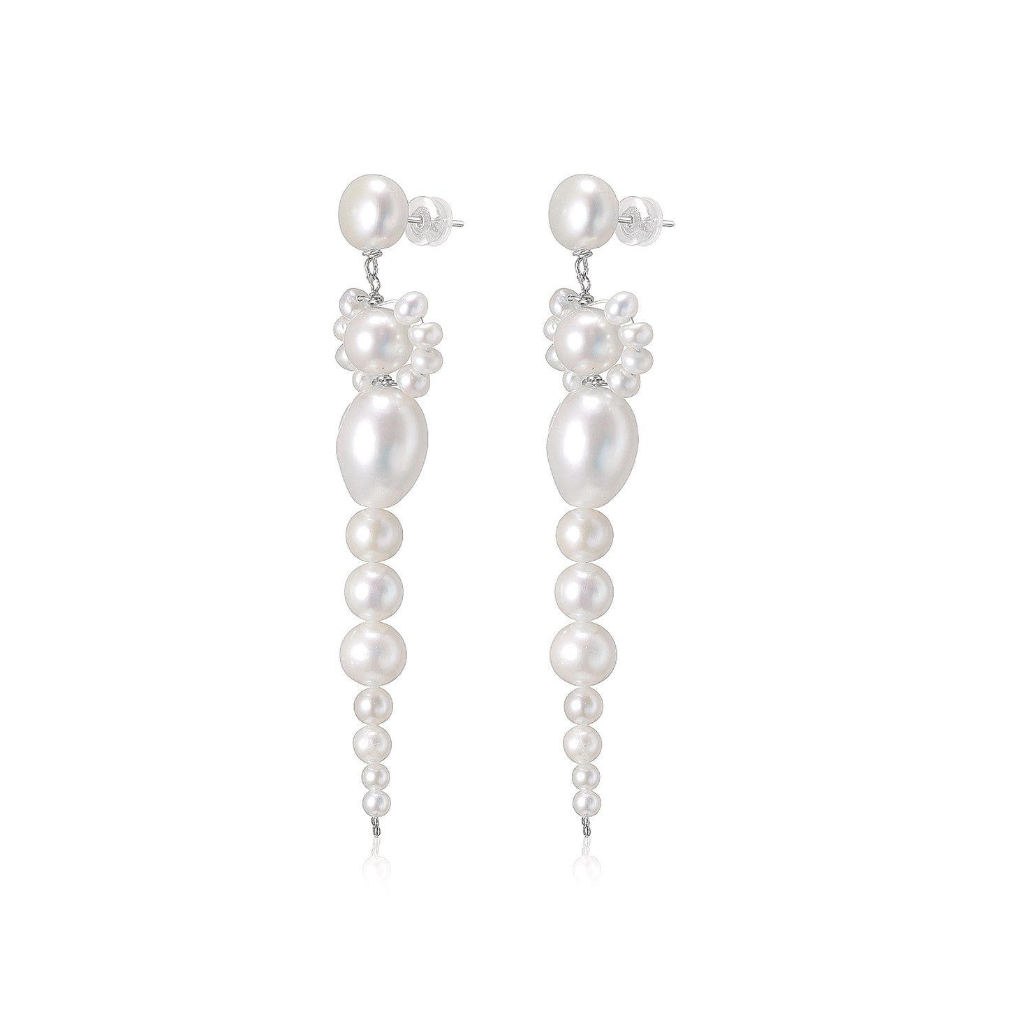 MAEVE Pearl Graduated Drop Earrings