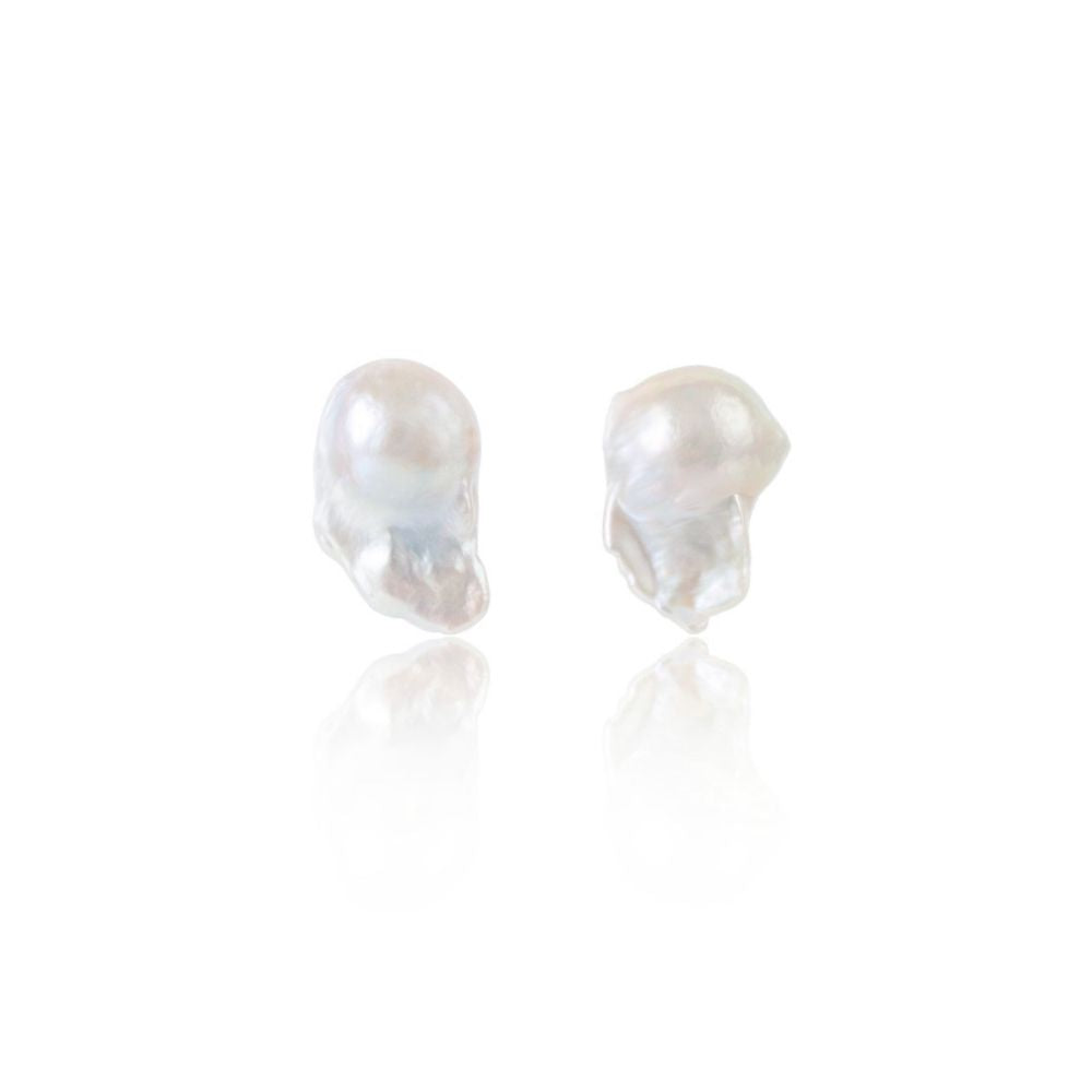 PERLA Baroque Pearl Stud Earrings