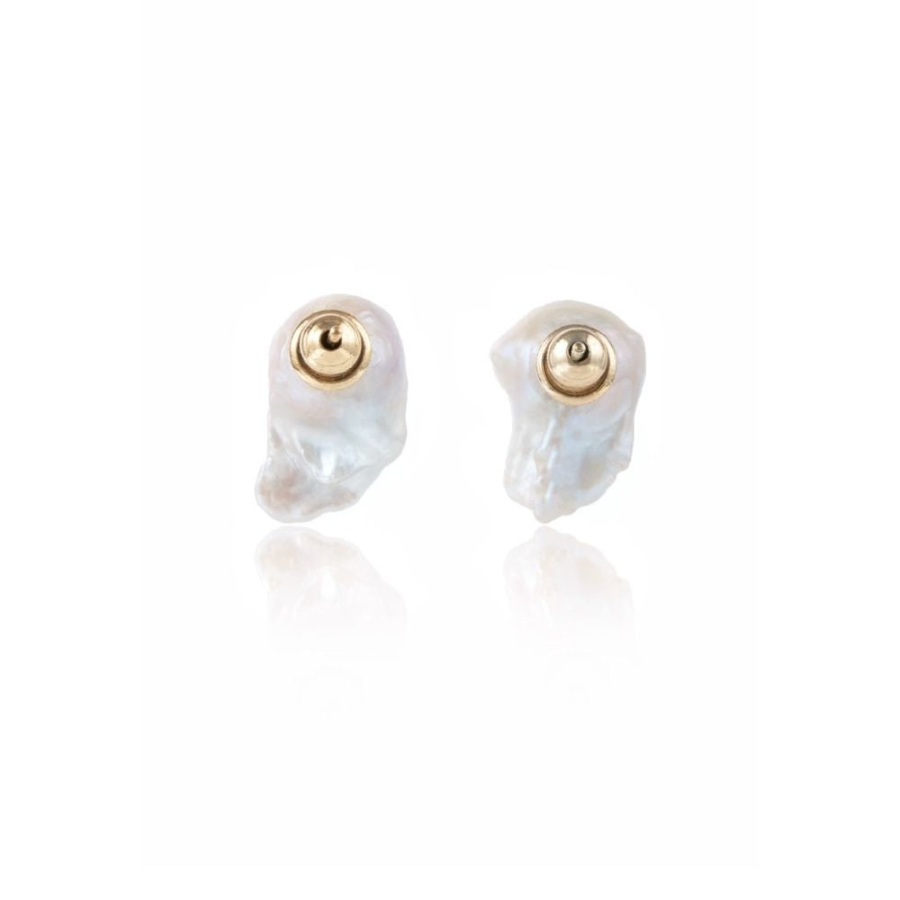 PERLA Baroque Pearl Stud Earrings