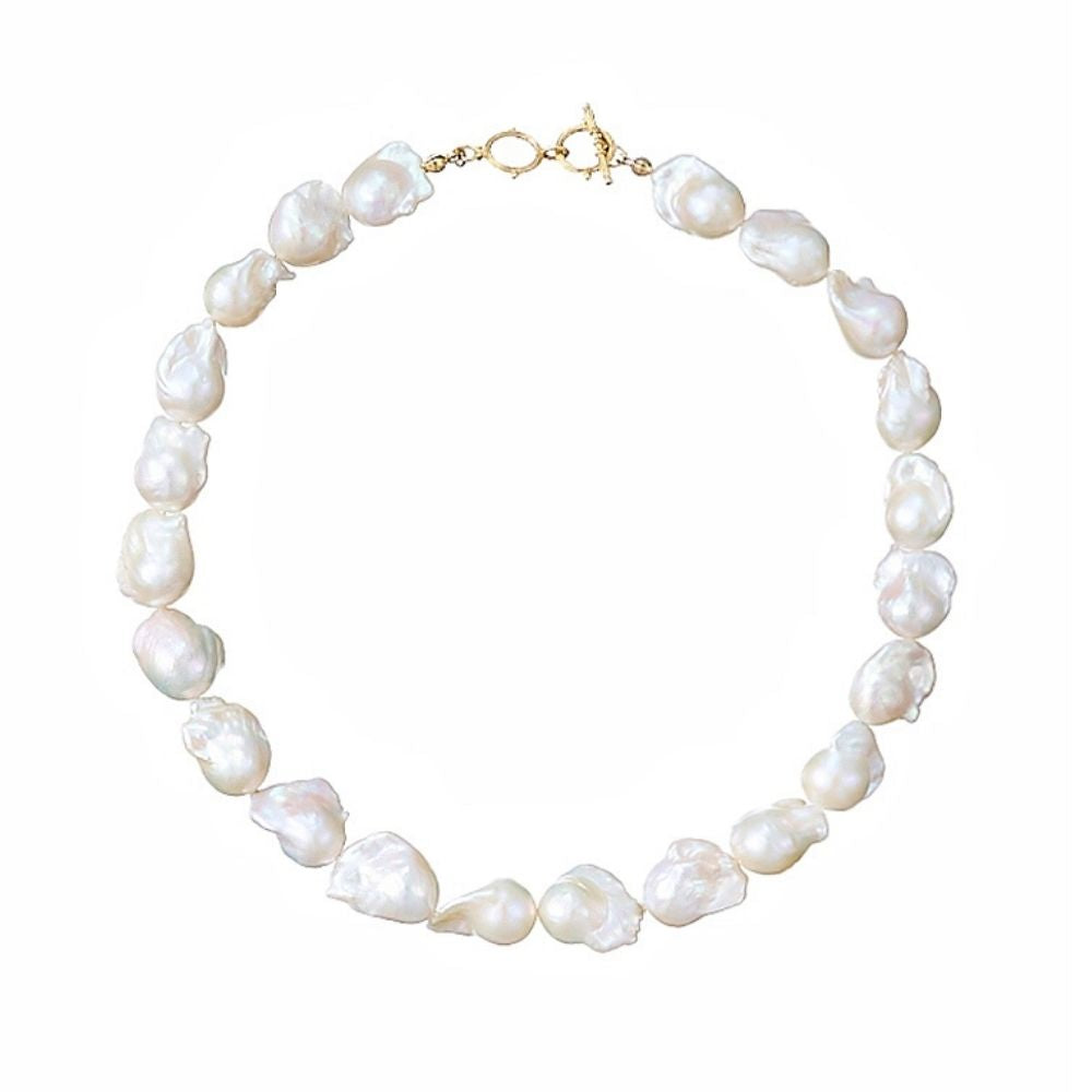 MAGNA Full Baroque Pearl Choker Necklace
