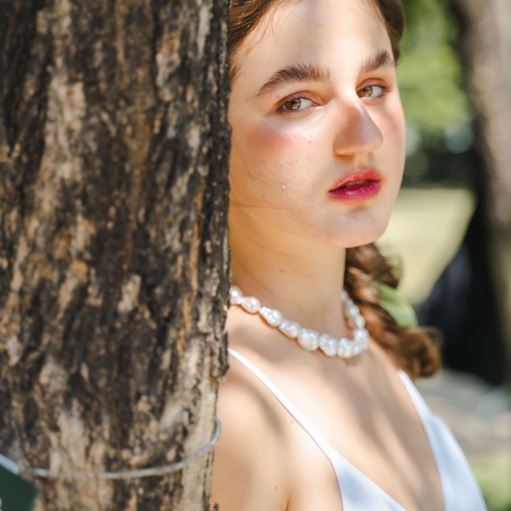 MAGNA Full Baroque Pearl Choker Necklace